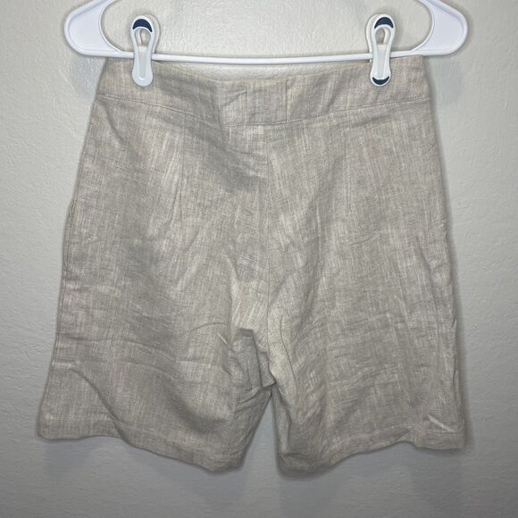 Thanne Linen Blend Shorts Beach Casual Tan Women 8 NWT - Picture 5 of 5